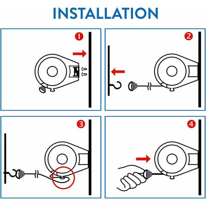 Long, 12M Retractable Clothes Line, Heavy Duty Clothes Dryer, Automatic Retractable Mechanism, Easy Wall V1188-MS-227-0896