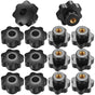 14 pcs M8 Knurled Thread Clamping Knob, Star Knobs Handle Internal Thread For Mechanical Devices, Instruments V1188-MS-227-0897