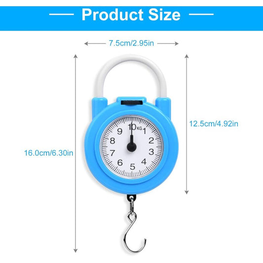 Luggage Scale, Max 10Kg Small And Portable Torque Scale With Comfortable Grip For Travel And Work V1188-MS-227-0900