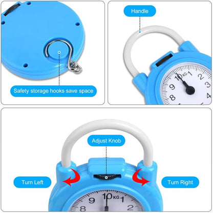 Luggage Scale, Max 10Kg Small And Portable Torque Scale With Comfortable Grip For Travel And Work V1188-MS-227-0900