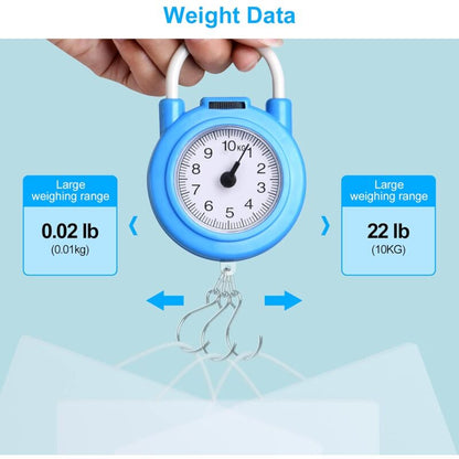 Luggage Scale, Max 10Kg Small And Portable Torque Scale With Comfortable Grip For Travel And Work V1188-MS-227-0900