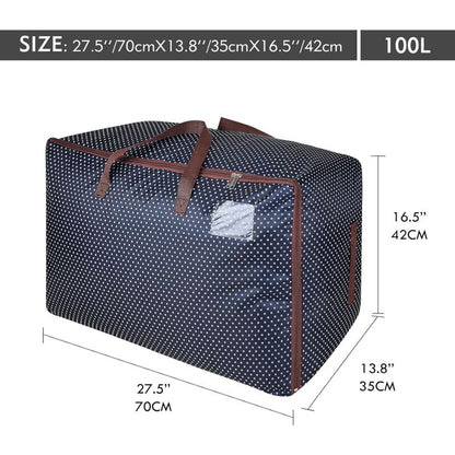 100L Garment Bags, Thick Oversized Organizer Storage Bag, Travel Bag (Blue) V1188-MS-227-0903