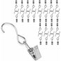 25 pcs Metal Curtain Hooks Hanging Clips For Curtain Party String Lights Outdoor Activity Wire Home Decoration V1188-MS-227-0909