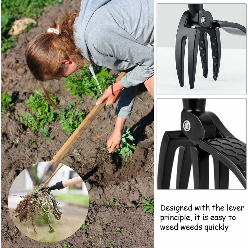 Tools Garden Manual Weeder Knife, Gardening Weed Puller Claw Tool, Hand Weeder Tool With 4 Claws, DAndelion V1188-MS-227-0910