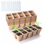 10 Pack Peat Pots, 100 Cells Biodegradable Seedling Starter Kit For Indoor Outdoor, Includes 10 Plastic Plant V1188-MS-227-0911