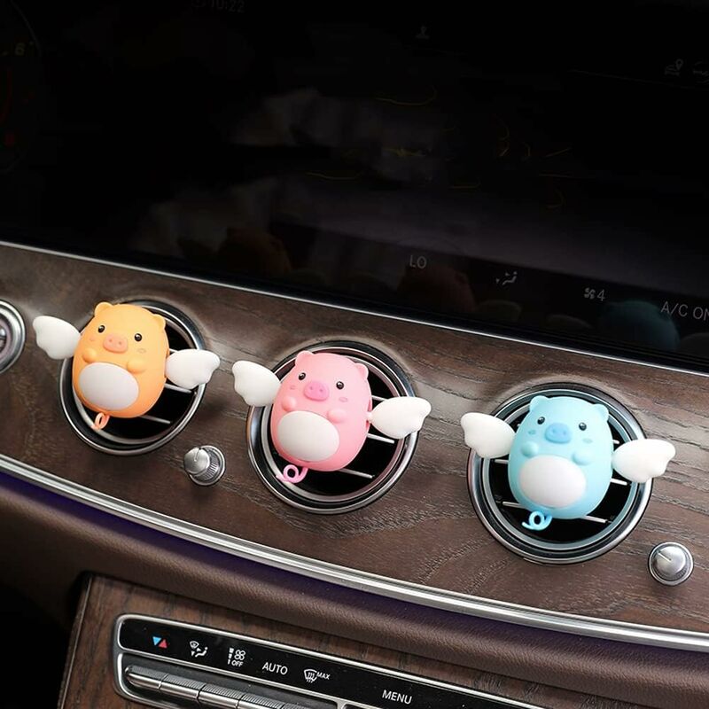 Car Vent Clip Pig Decoration, Cute Car Air Conditioning Vent Clip Air Outlet Clip Car Diffuser Charm For Most V1188-MS-227-0912