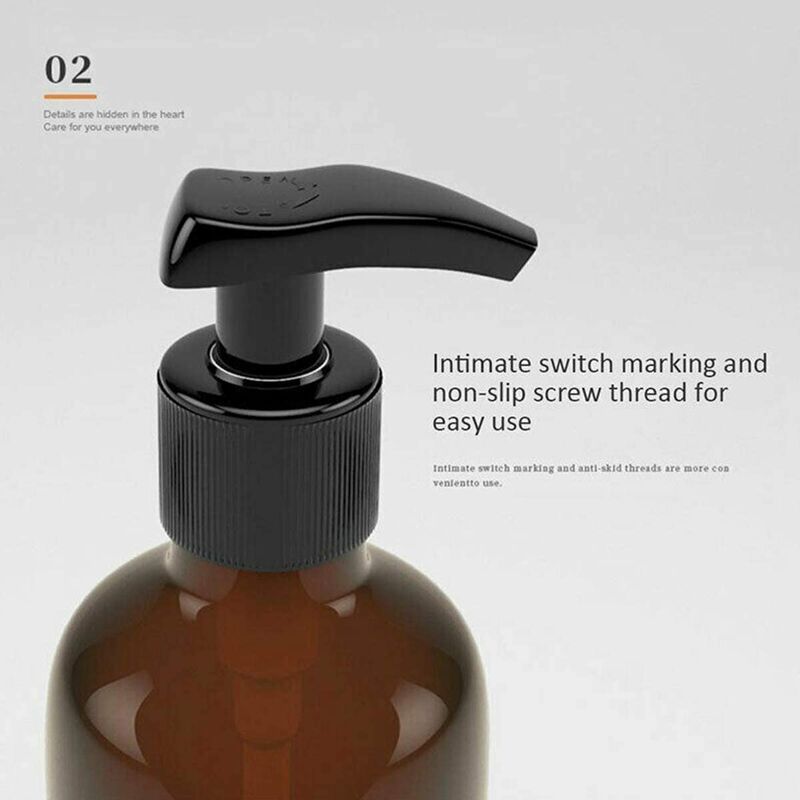 4 Pack 500Ml Pet Plastic Soap Dispenser With Black Lotion Pump Ideal For Kitchen Bathroom V1188-MS-227-0914