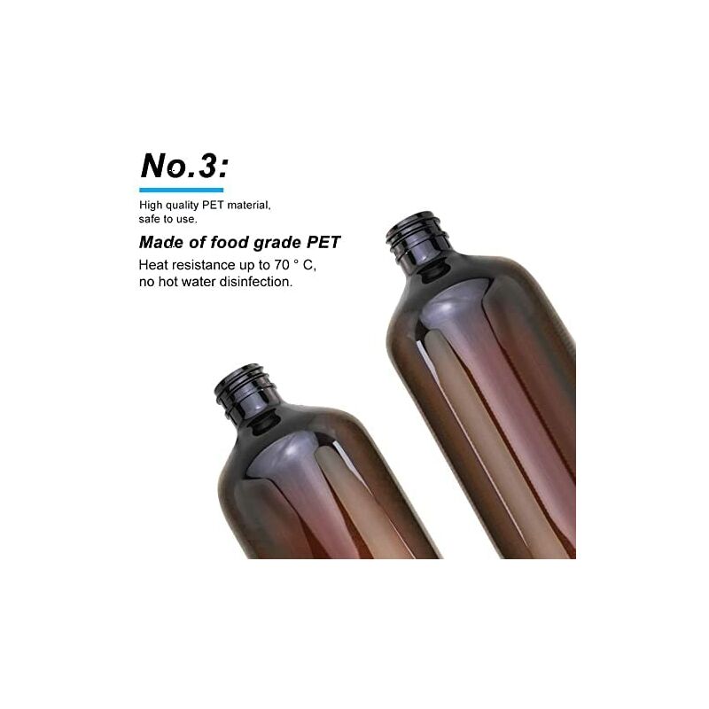 4 Pack 500Ml Pet Plastic Soap Dispenser With Black Lotion Pump Ideal For Kitchen Bathroom V1188-MS-227-0914