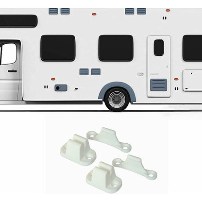 2X T-Shaped Door Retainer Kit Stop Retaining Plastic Hook Holder Compatible Door Latch Bracket For Rv Trailer V1188-MS-227-0924