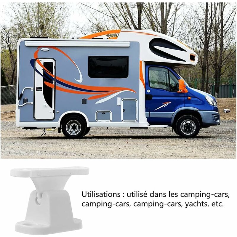 2X T-Shaped Door Retainer Kit Stop Retaining Plastic Hook Holder Compatible Door Latch Bracket For Rv Trailer V1188-MS-227-0924