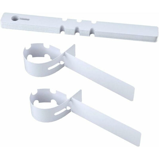 100 pcs 2 X 21Cm Plastic Plant Tree Labels Tags For Plant Wrapping (White) V1188-MS-227-0928