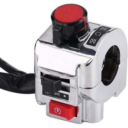 Motorcycle Handlebar Switch,7/8Inch Left And Right Control Switch Headlight Turn Signal Horn High Low Beam V1188-MS-227-0933