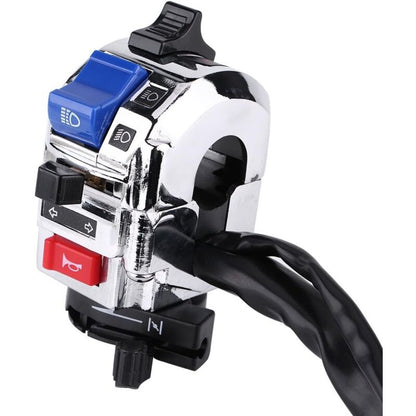 Motorcycle Handlebar Switch,7/8Inch Left And Right Control Switch Headlight Turn Signal Horn High Low Beam V1188-MS-227-0933