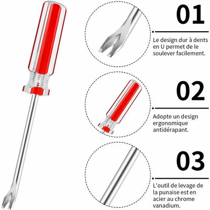 Fingertoys Nail Puller Kit 3Mm U-Shaped Nail Puller Tack Lifter Nail Puller For Rivet Nail Removal V1188-MS-227-0946