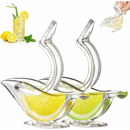 Deluxe Design Individual Lemon Squeezer, Manual Lemon Juicer Hand Press Acrylic Tableware Transparent Serving V1188-MS-227-0949