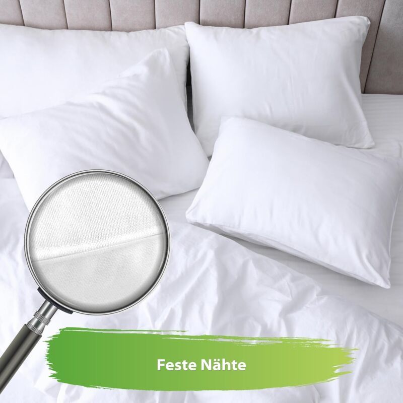 Microfiber Quilted Pillow 40X40 Cm - Sleeping Bed Pillow White Pillow White Filling Pillow - 4 pcs Set V1188-MS-227-0950