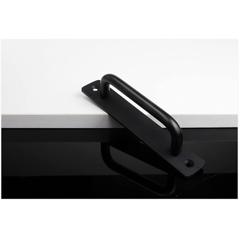 2 pcs Heavy Duty Barn Door Handle, Steel Sliding Door Pull Handle, Black Cast Iron Door Handle, Interior V1188-MS-227-0954