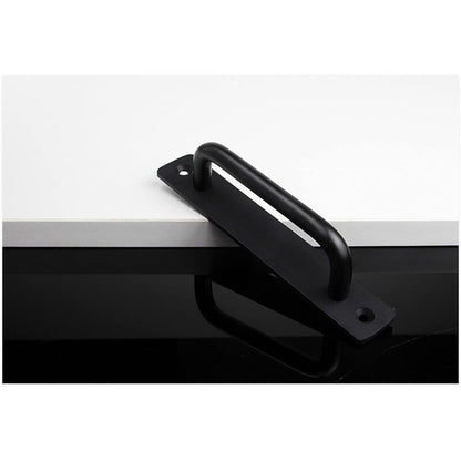 2 pcs Heavy Duty Barn Door Handle, Steel Sliding Door Pull Handle, Black Cast Iron Door Handle, Interior V1188-MS-227-0954