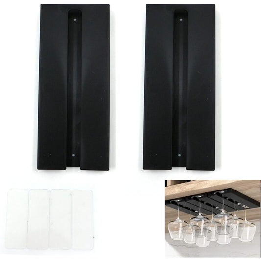 Hanging Wine Glass Holder - No Drilling Required, Large Capacity, Hanging Stemware Rack, For Bar Kitchen, V1188-MS-227-0955