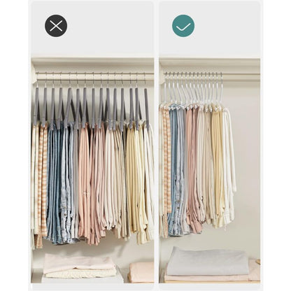 20 Pack Metal Trouser Hangers, Open End Hanger, Non-Slip Coating, Space Saving, 35Cm Length, White V1188-MS-227-0956