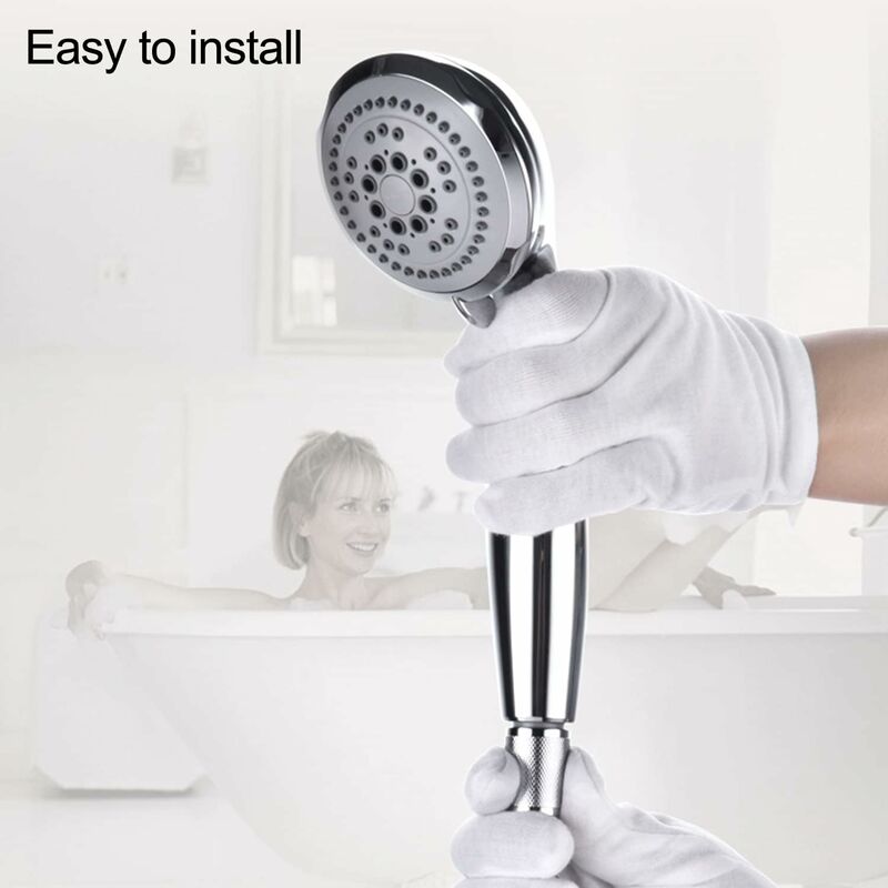 Shower Hose, 2M Stainless Steel Shower Hose, Universal Shower Hose, Universal Threaded Connector (G1/2 Inch) V1188-MS-227-0963