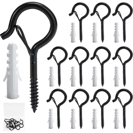 12 Pack Screw Hooks, Screw-In Wall Hooks, Outdoor Screw-In Hooks, Outdoor Garland Hanger, Gutter Hook For V1188-MS-227-0968