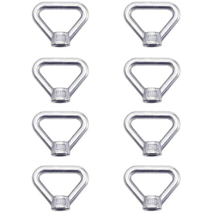Lifting Eye Nut 8 pcs M8 Ring Nut Screw Nut Silver 304 Stainless Steel Triangle Ring Nut Lifting Ring Eye Nut V1188-MS-227-0970