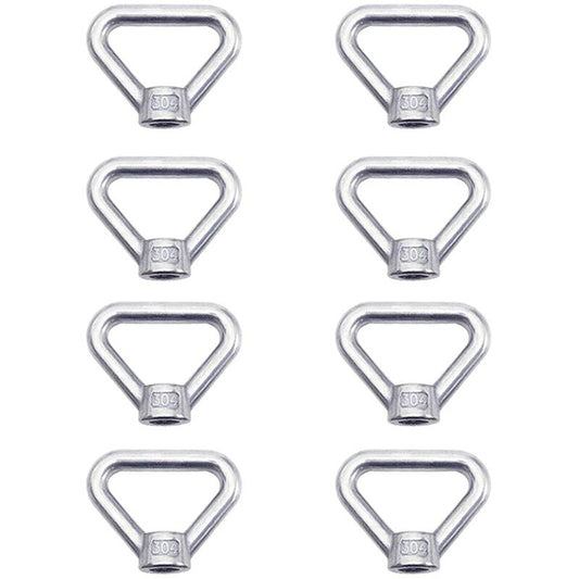 Lifting Eye Nut 8 pcs M8 Ring Nut Screw Nut Silver 304 Stainless Steel Triangle Ring Nut Lifting Ring Eye Nut V1188-MS-227-0970