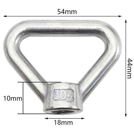 Lifting Eye Nut 8 pcs M8 Ring Nut Screw Nut Silver 304 Stainless Steel Triangle Ring Nut Lifting Ring Eye Nut V1188-MS-227-0970