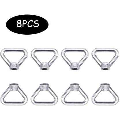 Lifting Eye Nut 8 pcs M8 Ring Nut Screw Nut Silver 304 Stainless Steel Triangle Ring Nut Lifting Ring Eye Nut V1188-MS-227-0970
