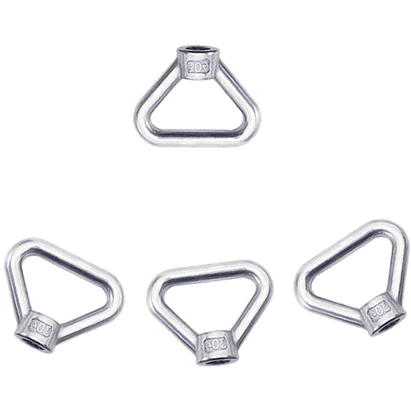 Lifting Eye Nut 8 pcs M8 Ring Nut Screw Nut Silver 304 Stainless Steel Triangle Ring Nut Lifting Ring Eye Nut V1188-MS-227-0970