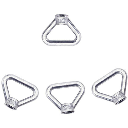 Lifting Eye Nut 8 pcs M8 Ring Nut Screw Nut Silver 304 Stainless Steel Triangle Ring Nut Lifting Ring Eye Nut V1188-MS-227-0970