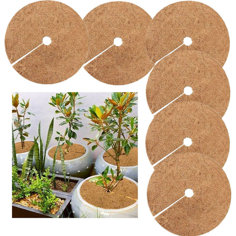 Pieces Mulching Disc, Winter Protection For Potted Plants, Plant Protection Mat, Biodegradable Coconut Mat V1188-MS-227-0972