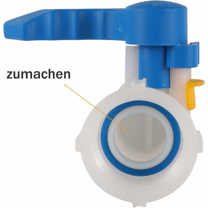 Ibc Adapter 50Mm To 62Mm 1000L Tank Valve Plastic, 1000 Liter Tank Connector For Rainwater Tank, Container V1188-MS-227-0975