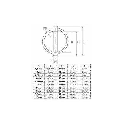 Pins 6Mm X 45Mm Pins 6.0Mm [10 Pieces] Electrogalvanized V1188-MS-227-0978