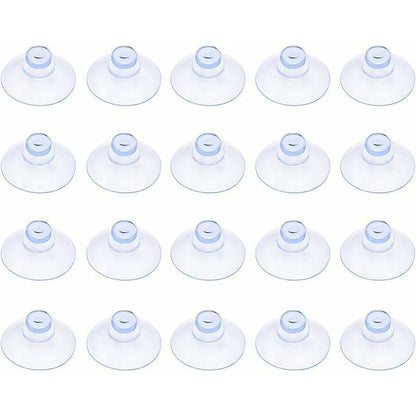 20 pcs Small Clear Plastic Suction Cups No Hook 20Mm V1188-MS-227-0980