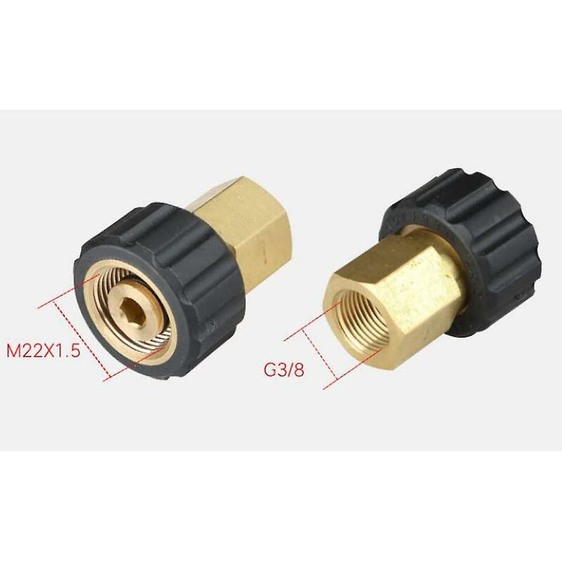 Nozzle Fitting Adapter High Pressure Washer Accessories - M22 G3 / 8M V1188-MS-227-0981