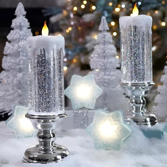 Flickering Flameless Candles Christmas LED Candles - Usb Rechargeable Color Changing Christmas Candles, LED V1188-MS-227-0983