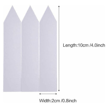 100 pcs Plastic Plant Label, White Plastic Garden Tag 10X2Cm V1188-MS-227-0984