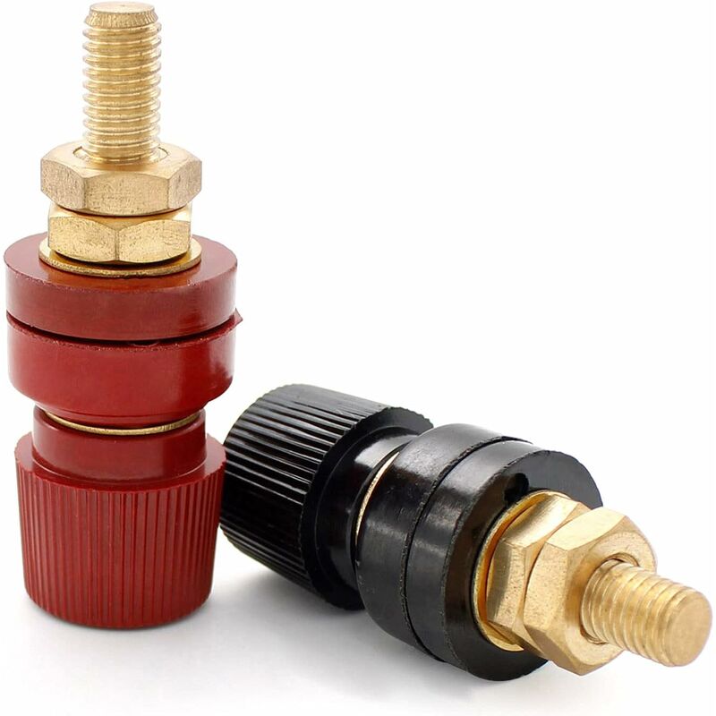 2 pcs Binding Post, M8 Thread Junction Post Connector, Type 555 Brass Female Socket Binding Post, Can Be Used V1188-MS-227-0987