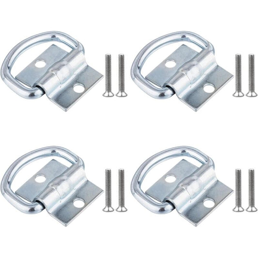 4 pcs Tie Down Rings, D-Ring Trailer Tarpaulin Tie Downs With Screws For Boats, Trucks, Vans And Homes V1188-MS-227-0996