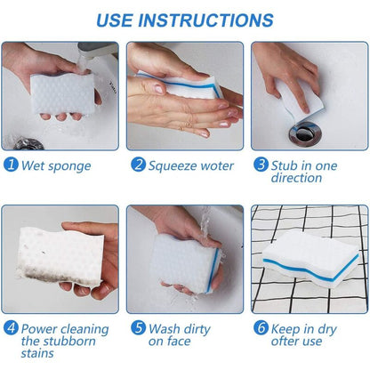Magic Sponges, 24 pcs Extra Thick Melamine Cleaning Sponge - Magic Eraser For Bathroom, Pool, Kitchen, Floor, V1188-MS-227-0998