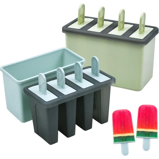 8 Cell Ice Cream Mold With Stick, Ice Lolly Molds, Reusable Popsicle Molds, Ice Pop Mold For Kids And Adults, V1188-MS-227-0999