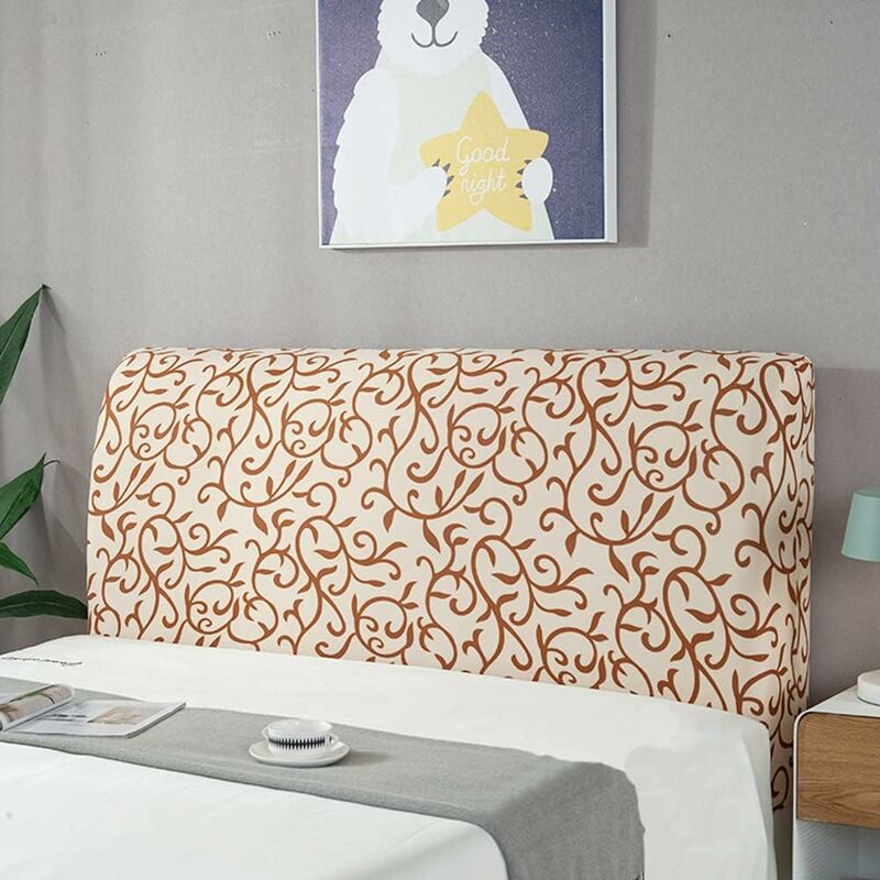 Headboard Cover Painted Pattern Dust Cover Headboard Protector Stretch Cover For Bedroom Upholstered V1188-MS-227-1001