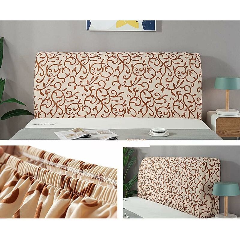 Headboard Cover Painted Pattern Dust Cover Headboard Protector Stretch Cover For Bedroom Upholstered V1188-MS-227-1001