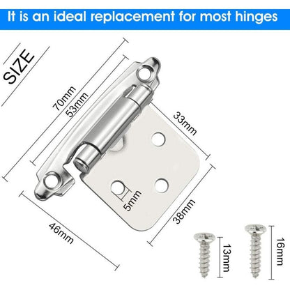 6 pcs Door Hinge Self Closing Hinge Cold ROlled Steel Material Spring Hinge With DAmper For Door Closet Shoe V1188-MS-227-1004