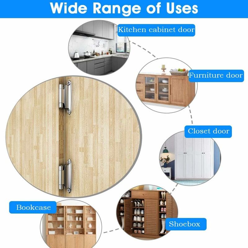 6 pcs Door Hinge Self Closing Hinge Cold ROlled Steel Material Spring Hinge With DAmper For Door Closet Shoe V1188-MS-227-1004