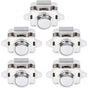 Push Button Camper - Lock Latch Door Closer Cupboard Knob For Rv Motorhome Caravan 5 pcs Silver V1188-MS-227-1006