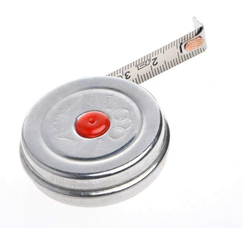 2M Mini Metric Stainless Steel Retractable Tape Measure For Office, Premium Quality Metric V1188-MS-227-1012