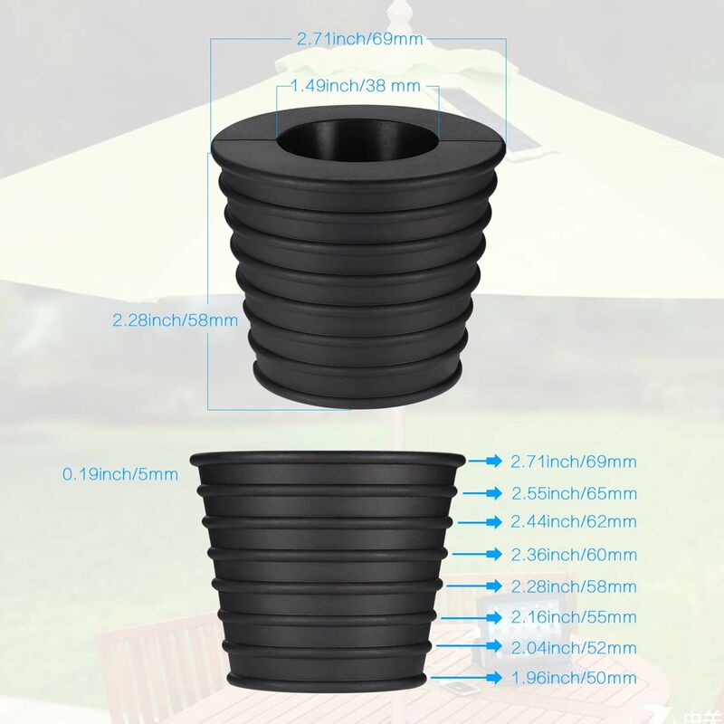 Umbrella Cone Base Stand, For Patio Table Hole Opening And Stability Or Parasol Base Holder, Umbrella Stand, V1188-MS-227-1013